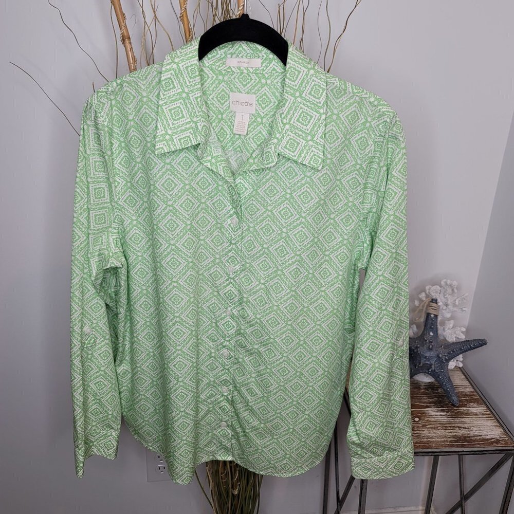 Chico's Button Up Womens 1 (Small)